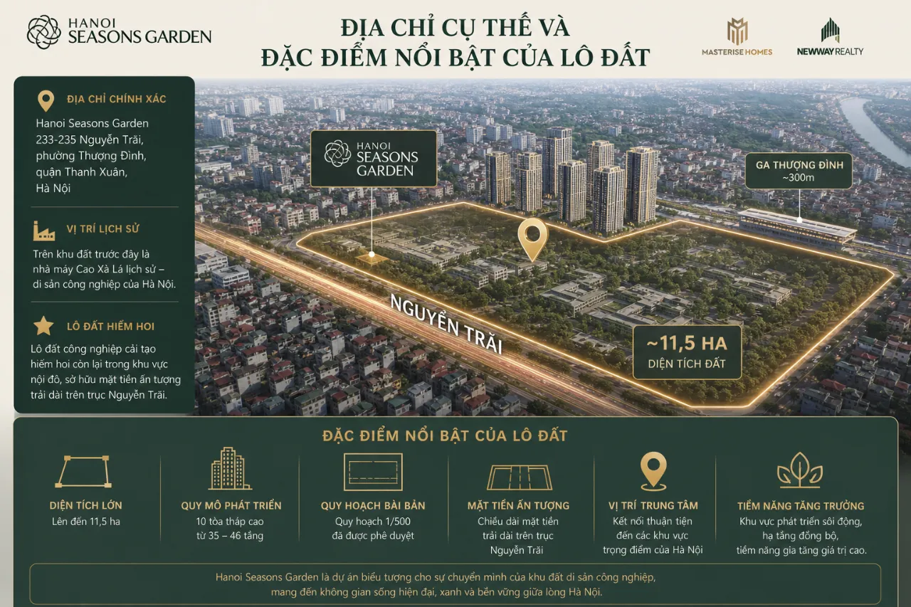 Địa chỉ cụ thể và đặc điểm nổi bật của lô đất