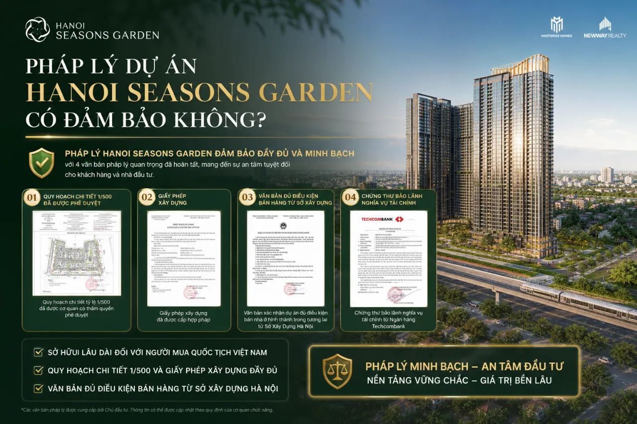 Pháp lý dự án Hanoi Seasons Garden có đảm bảo không?